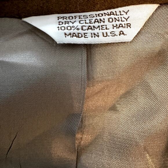 Vintage Hunt Valley Camel Hair Blazer USA Suit Two-Button Notch Lapel Brown 42L - Picture 5 of 6